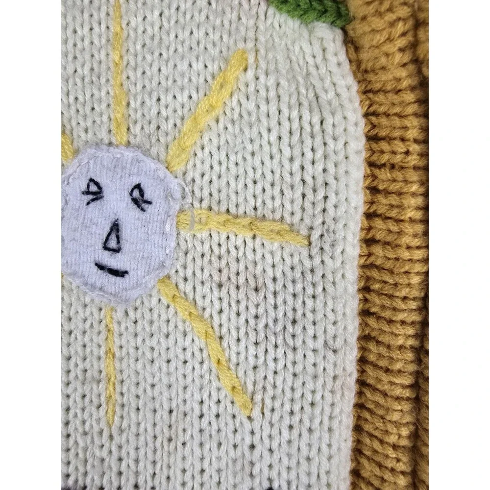 Arpillera Handmade Peruvian Sweater Girls 2T Zip Up Artisan Folkcore Cottagecore
